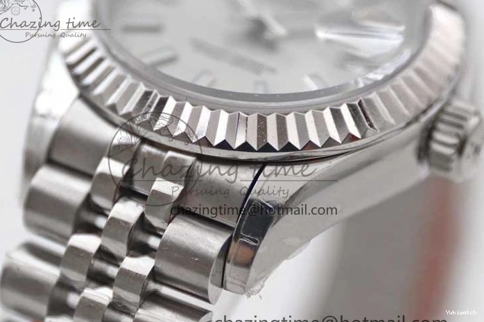 Dial Steel DateJust 28 SS Silver 1:1 NH05 Bracelet 904L on TWF President Best Lady Edition 0207